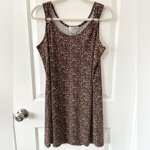 J Valdi Leopard Animal Print Luxury Swim Coverup Dress | Size Medium